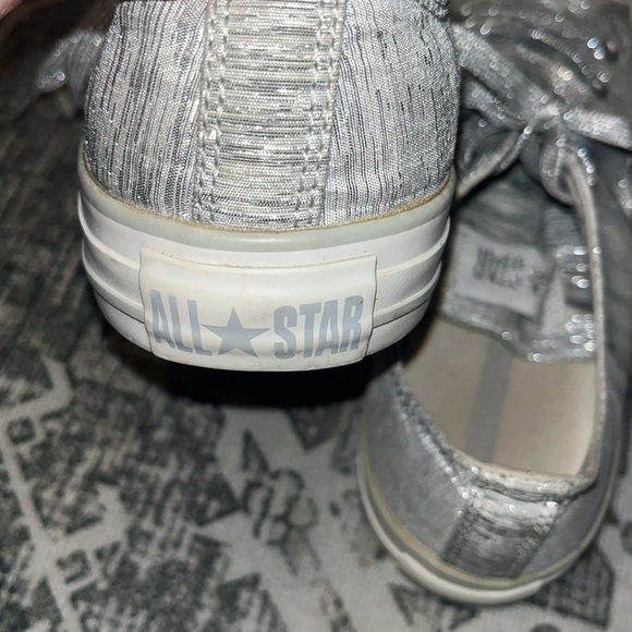 Converse Chuck Taylor silver glitter all star low size 7 - Picture 7 of 9